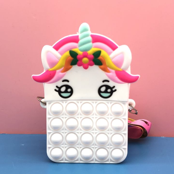 Pop Purse for Girls Fidget It, Kids Small Silicone Sensory Bubble