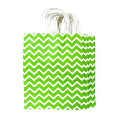 CGS 21x27x11cm Wave Kraft Paper Bag (Lime Green) (12PCS)