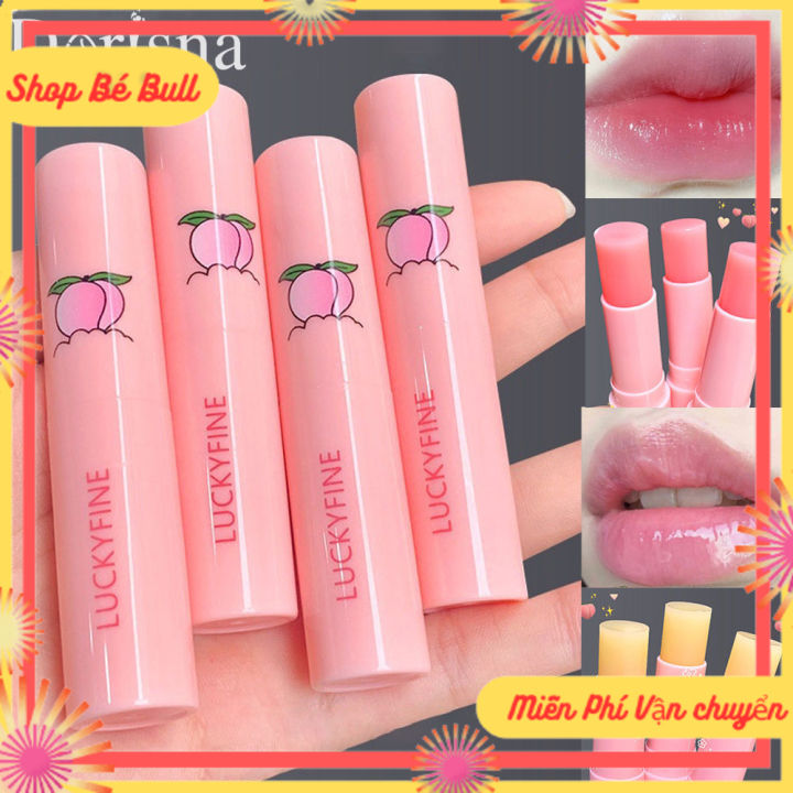 (Siêu Hot) (Combo 5 Cây) Son dưỡng môi Đào Rongyao Peach Lip Stick 3g Chống Khô Môi , Dưỡng Môi Mềm Mịn , Màu Tự Nhiên