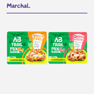 Set 2 Gói Hạt Dinh Dưỡng Mix 2 Ngăn AB Trail Mix 28G Hạt Mix Trái Cây Sấy Cho Người Chơi Thể Thao