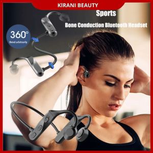 Headset Bluetooth Sporty Nirkabel dengan Mikrofon Berkualitas Tinggi Tahan Air dan Sembunyikan Sesuatu Kompatibel Kartu SD TF - Warna Abu-abu