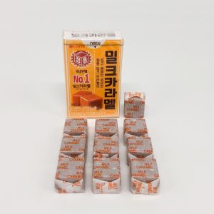 ขนมเกาหลีสุดฮิต Lotte Milk Caramel Candy 50g ลูกอมเคี้ยวหนึบ รสคาราเมล 밀크 카라멜