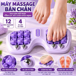 Bàn Massage Lòng Bàn Chân 3D | Con Lăn Hình Chân Mèo Kết Hợp Bi Lăn Hai Vùng Đặt Chân Trên Đế Liền