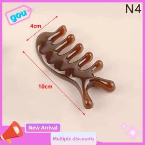 gou หวีนวดเส้นลมปราณ1ชิ้นหวีซี่กว้าง5ซี่ทำจากเรซินช่วยในการไหลเวียนโลหิตป้องกันไฟฟ้าสถิตย์ผมเรียบ