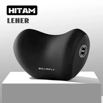 SOARFLY Bantal Mobil Mewah Sandaran Leher Punggung Big Memory Foam Kulit Premium Bantal Berkualitas Bantal Leher Mobil Sandaran Kepala Kursi Mobil Penumpang