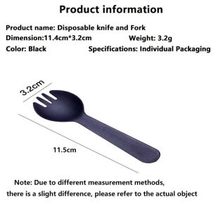 100Pcs Disposable Fork Spoon Dessert Spoon Individually Packed Fruit Fork Birthday Cake Spoon