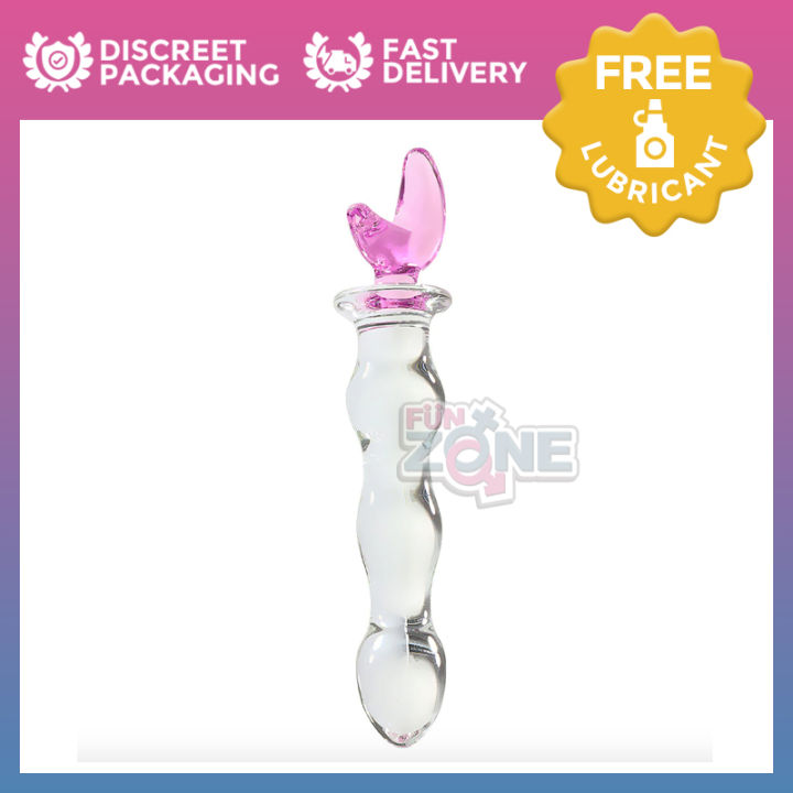 Funzone Sailor Moon Crescent Crystal Glass Dildo Penis Butt Vaginal Anal  Plug Massager Sex Toys For Men and Women