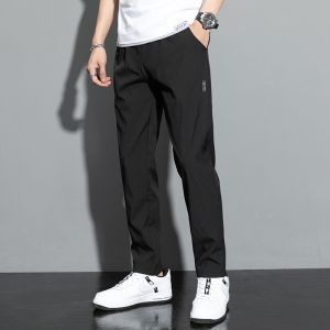 Celana Pria Tipis Celana Panjang Olahraga Kasual Elastisitas Fashion Pants K8022M