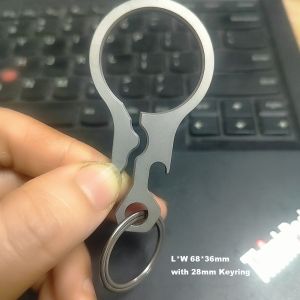 ADREE mini Khóa móc chìa khóa Hợp titan thật Di động Dụng cụ mở chai Chất lượng cao Đa chức năng Khóa thắt lưng chống mất Công cụ EDC