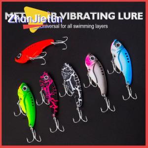 zhanjietun Kim loại VIB lưỡi thu hút câu cá rung Spinner muỗng chìm ném dài bắn tất cả các nước 3D hardbait treble móc giải quyết pesca mồi