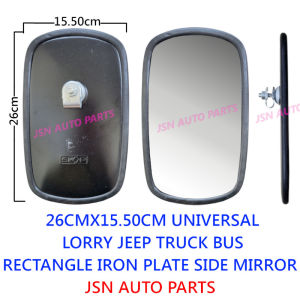 26CMX15.50CM UNIVERSAL LORRY JEEP TRUCK BUS RECTANGLE IRON PLATE SIDE MIRROR CERMIN SISI 后视镜 0178