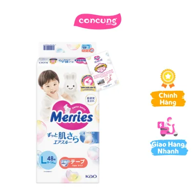 Tã dán Merries (L 9-14kg 48 miếng)