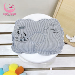 Gối cho bé sơ sinh Goodmama gối lõm đầu 20x30cm vải Cotton êm mềm mịn mát không vón cục