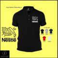 Baju logo Sulam Polo Classic T Shirt Embroidery Logo NESTLE FOR MEN & WOMRN Uniform stafF 100% COTTON Design 0237. 