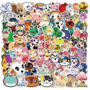 100pcs Game Animal Crossing: New Horizons Stickers Cute Cartoon Graffiti Sticker Decals for Kid
