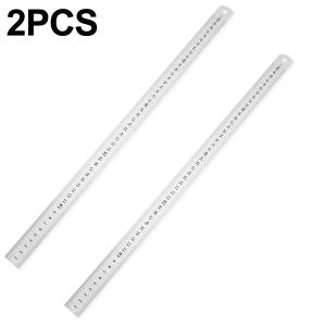 ZEEMIN 50cm Stainless Steel Metal Straight Ruler Centimeter Metric Scale Metal Rulers Precision Learning School Office Stationery