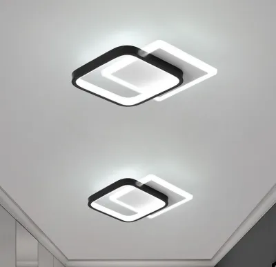 LED Ceiling Light Modern Design Chandelier Minimalist Tri-Color Flush Mount Light Acrylic Ceiling Lamp Drop Light Ceiling for Living Study Dining Room Bedroom