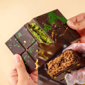 Hot Selling Online Celebrity Dubai Chocolate Pistachio Jam Chocolate Handmade Trans Fat Free Chocolate Pure Cocoa Butter Dubai Chocolate