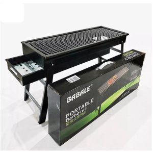BBQ Grill Large Portable And Foldable Charcoal Barbeque BBQ Grill MM LargeGrill Size: 60x22x31.5cm