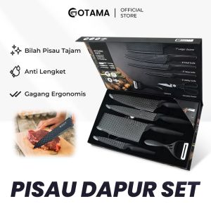 Pisau Dapur (6PCS) Kualitas Tinggi Stainless Steel MultifungsiSuper Tajam Keramik untuk Daging dan Buah
