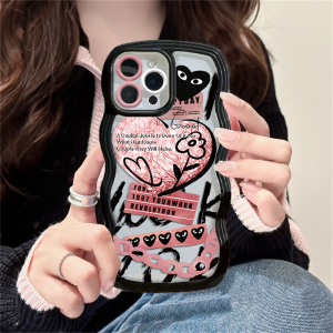 (Lokal Ready) Xinyu Casing hp Xiaomi Poco M3 Pro Poco M3 Poco X3 NFC Poco X3 Pro Wavy Edge Graffiti Love Heart Comme des Garcons Sarung Soft Case