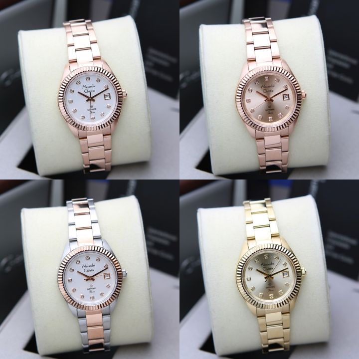 Jam Tangan Wanita Alexandre Christie AC 2A83 AC2A83 Original Garansi Resmi 1 tahun - Stainless Steel