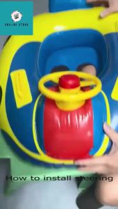 Inflatable Toddler Baby Kid Swim Ring Float Swimming Pool Swim Boat Car Aircraft Police Car Robot