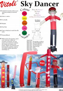 Sky Dancer with Blower Fan 12 inch x 12 ft long attract lots of attention