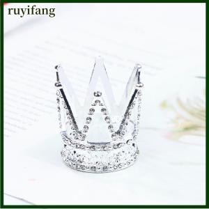 ruyifang เครื่องประดับผมรูปมงกุฎทำจากโลหะอุปกรณ์ตกแต่งผมสำหรับของเล่นในบ้านตุ๊กตา