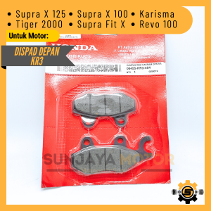 Dispad Depan Original Honda KR3 Kampas Rem Supra X 125 Revo Lama Tiger Karisma Supra Fit CS1 Kanvas Rem Cakram Dispet Presisi Kanpas Disped Asli Discpad Dispat Ori AHM