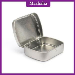 Mazhaha Survival Kit Small Empty Metal Black Flip Storage Box Case For Key Candy