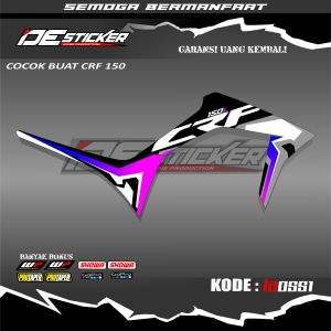 Striping Sticker Motor CRF 150L Semifull Design Simpel Keren Kode La0551