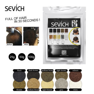 SEVICH Hair Building Fiber (Black) สำหรับผมบางหัวล้านไฟเบอร์ผมสีดำ