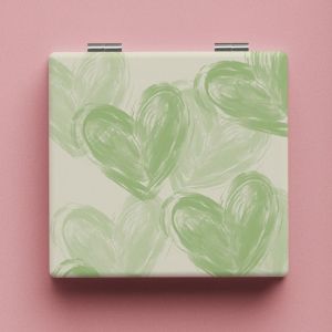 BAIXL Cosmetic Mirror Folding Makeup Mirror Abstract Oil Painting Style Pattern Double-Sided Portable Pocket Mirror Beautiful Mirror Mini Cute Small Mirror Girl Gift