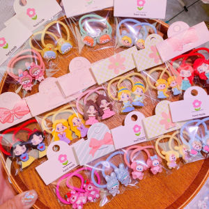 Harga Borong Wholesale Rubber Bands 2pcs Hair Ties Getah Ikat Rambut Pasar Malam Hair Accessories Cartton Kid批发卡通儿童棒发圈
