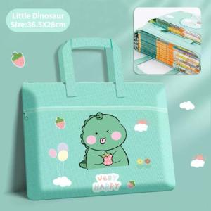 Children Painting Storage Bag Art Supplies File Bag Zipper 8K Sketch Painting Bag Tutorial Bag Fresh Cartoon Portable