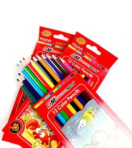 Harga Grosir ( 1 PACKS ) Pensil Warna GM-1270 Panjang (12 warna)