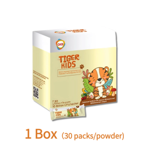 GKB Tiger Kids Probiotic Powder 30 Sachets | 10 Billion CFU with Colostrum & Acerola Supports Kids Gut Health & Immunity