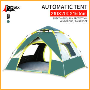 camping tent 2-4 Person outdoor waterproof Tents Automatic Two Doors Double Layer Foldable Large Family HikingTent