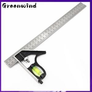 【Greenwind】 12 Combination Square Stainless Steel Spirit Level Aluminium Measuring Tools