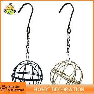 🎄【Special price】🎄Shao 1ชิ้นชุดป้อนนกลูกบอล suet โลหะพร้อมโซ่แขวนกันนกที่ให้อาหารนกสำหรับสวนกลางแจ้งเครื่องให้อาหารนกฮัมมิงเบิร์ด