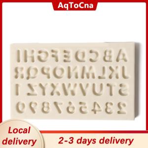 [COD] AqToCna Ship within 24 hours Silicone Letters Numbers Fondant Cake Mold DIY Sugarcraft Chocolate Baking Decor