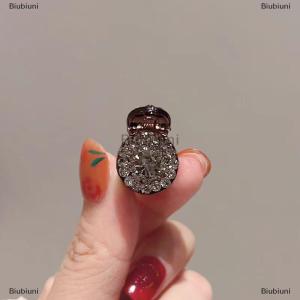 [COD] Biubiuni 2 4 cái kẹp tóc mini tròn Rhinestone kẹp móng vuốt nữ Zircon Retro kẹp tóc nhỏ kẹp Tóc Cua Phụ kiện tóc nữ ﻿