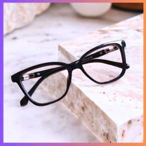 Kacamata Photocromic Cat Eye Full Rim Anti Radiasi Warna Navy Blue