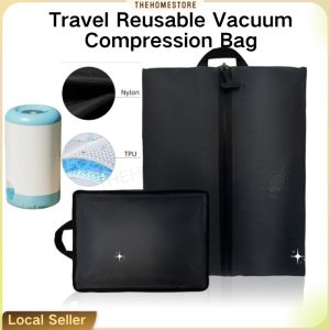 Vacuum Bags for Clothing Travel Reusable Vacuum Compression Bag Vacuum Bag with Airtight Valve Travel Nylon Organiser