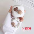 AK01T8B Anker Soundcore R50i NC case / R50i / K20i / P20i / P30i Ins 3D Brown teddy bear Transparent Anti-fall Dustproof Silicone Case for Anker. 