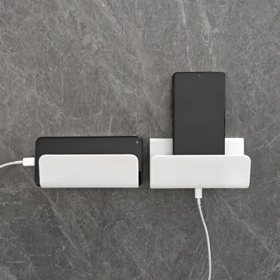 Giá đỡ điện thoại dán tường Living C kệ đựng remote điều khiển có sẵn miếng dán tường