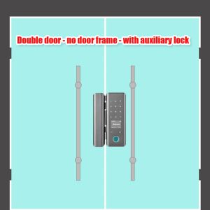 Tuya Smart Lock For Glass Door 5 In 1 Wifi Biometric Fingerprint Lock Electronic Door Lock Type-C Charging Lock Digital Lock No Punching Lock PH