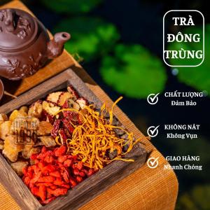 Trà Đông Trùng Tứ Vị Kỷ Tử Long Nhãn Táo Đỏ Trà Thảo Mộc Giúp Ngủ Ngon Giải Độc - Tiệm Trà 1990s