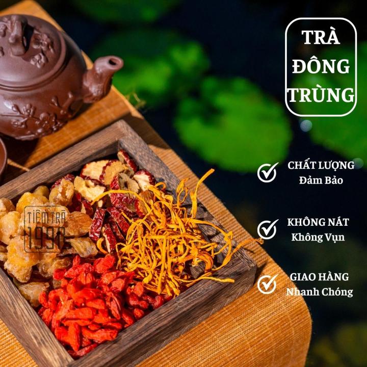 Trà Đông Trùng Tứ Vị, Kỷ Tử, Long Nhãn, Táo Đỏ, Trà Thảo Mộc Giúp Ngủ ...
